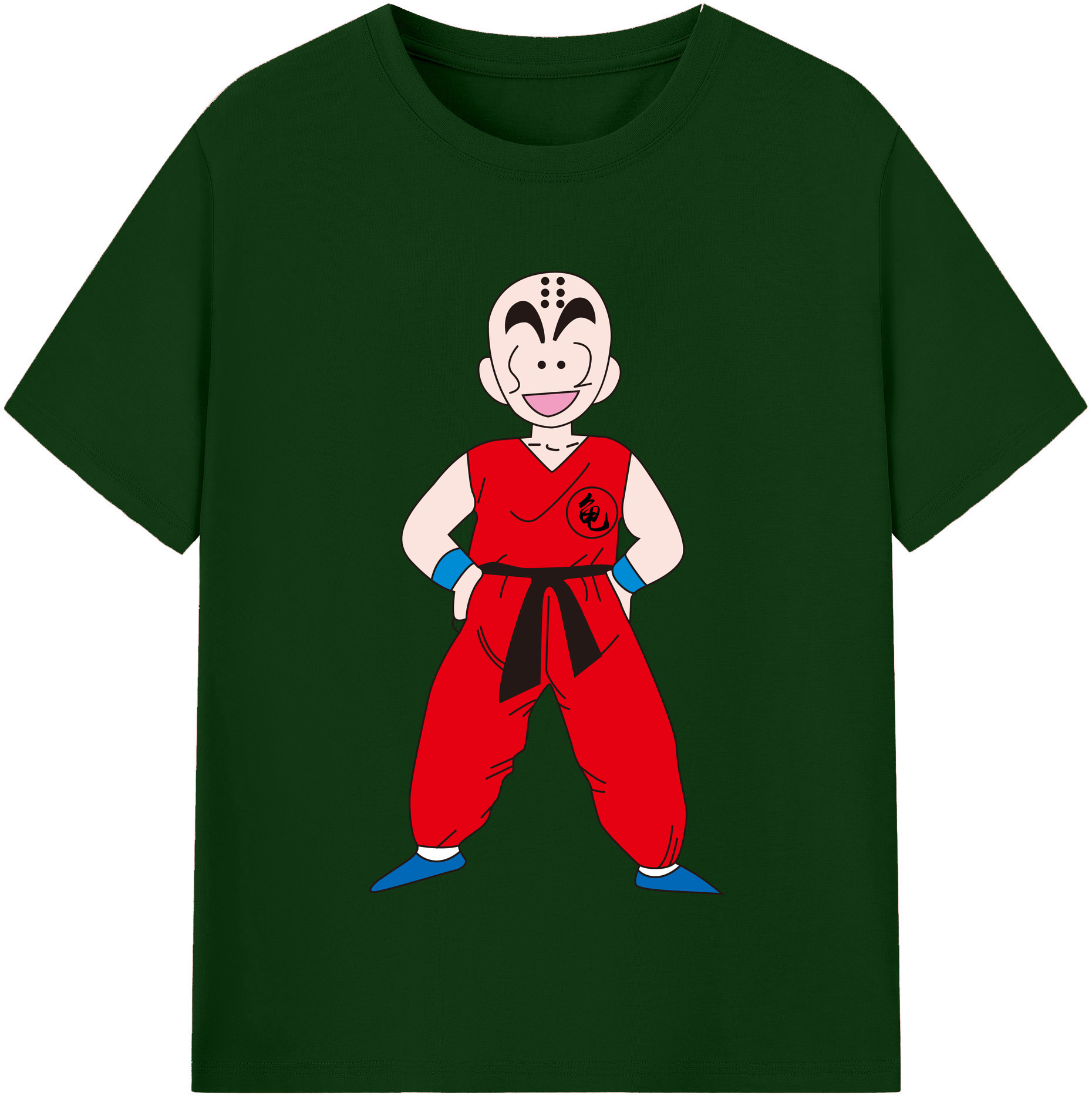 （画像用） ドラゴンボール クリリン DRAGON BALL krillin 綿100％半袖Tシャツ（フロントプリント）
